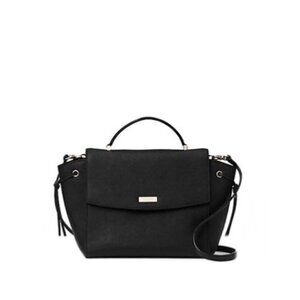 Kate Spade Saffiano Leather Black Crossbody Purse Laurel Way Lilah Satchel Bag